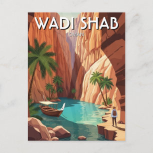 Wadi Shab Oman Travel Postcard
