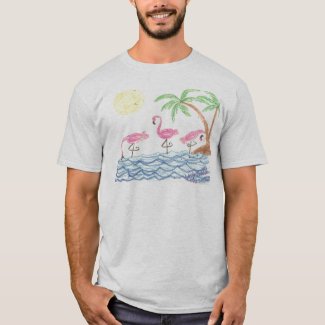 Wading Flamingos T-Shirt