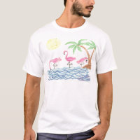 Wading Flamingos T-Shirt