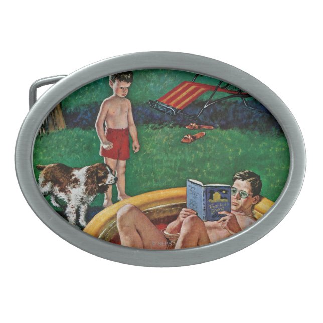 Wading Pool Oval Belt Buckle (Front)