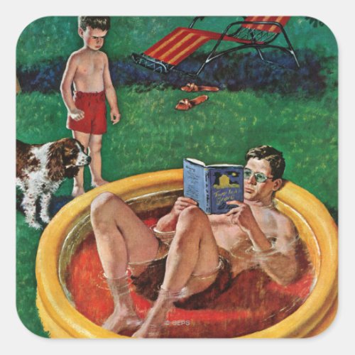 Wading Pool Square Sticker
