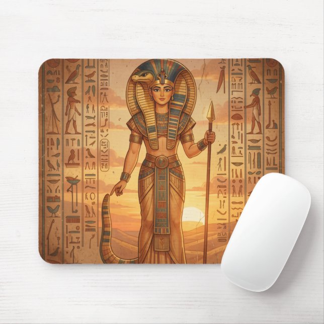 Wadjet – Ägyptische Schlangengöttin´3 Mouse Pad (With Mouse)