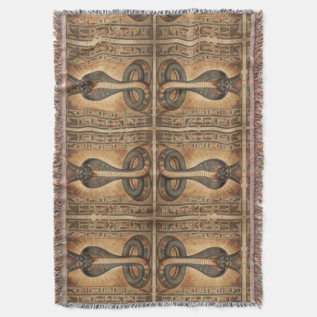 Wadjet – Ägyptische Schlangengöttin´7 Throw Blanket (Front Vertical)