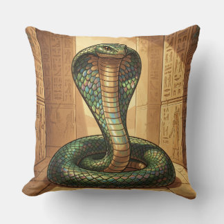 Wadjet – Ägyptische Schlangengöttin Throw Pillow
