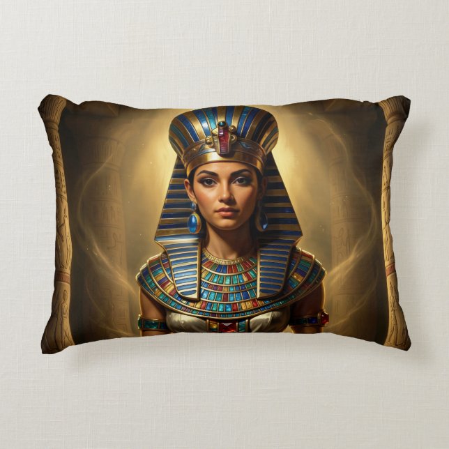 Wadjet – Egyptian Cobra Goddess´2 Accent Pillow (Front)