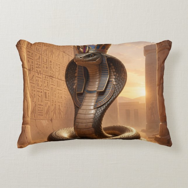 Wadjet – Egyptian Cobra Goddess´5 Accent Pillow (Front)