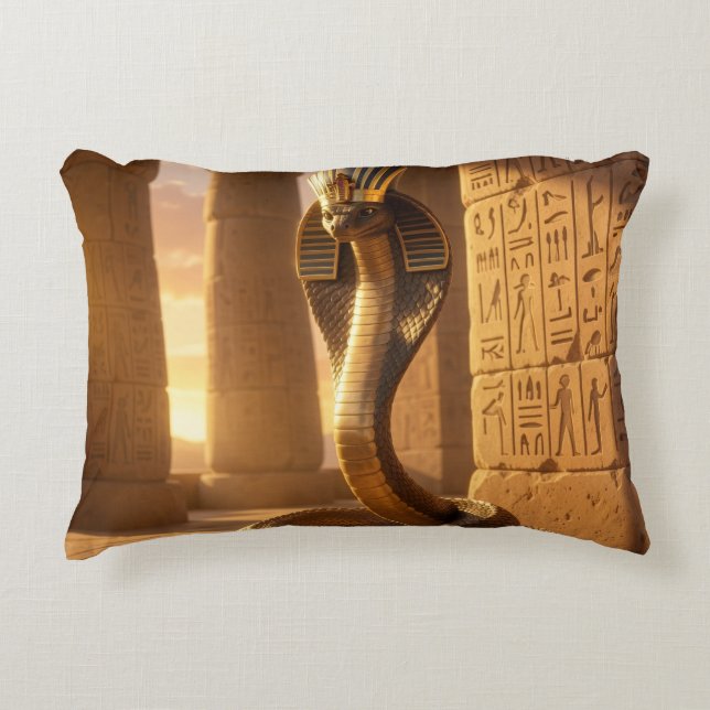 Wadjet – Egyptian Cobra Goddess´6 Accent Pillow (Front)