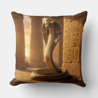 Wadjet – Egyptian Cobra Goddess´6 Throw Pillow