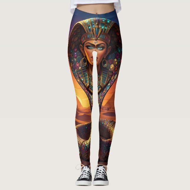 Wadjet – Egyptian Cobra Goddess´7 Leggings (Front)