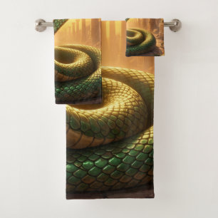 Wadjet – Egyptian Snake Goddess´6 Bath Towel Set