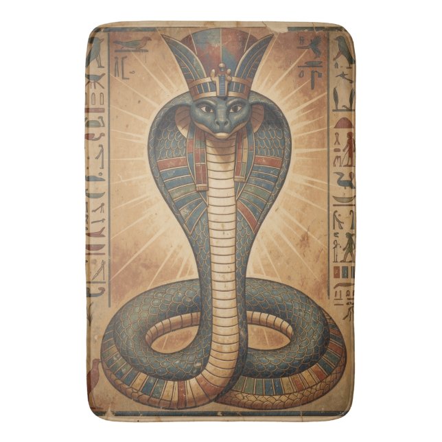 Wadjet – Egyptian Snake Goddess´7 Bath Mat (Front Vertical)