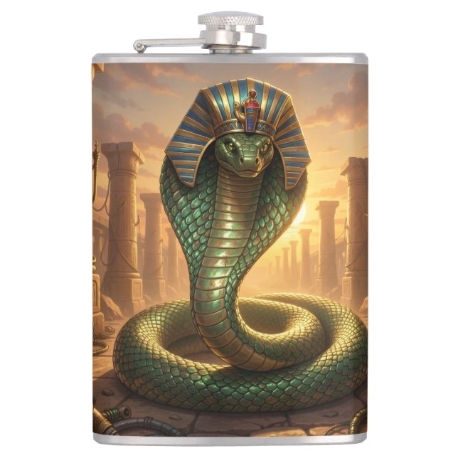 Wadjet – Egyptian Snake Goddess Flask (Front)
