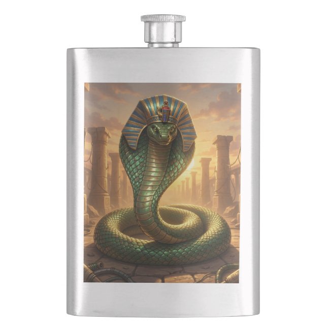 Wadjet – Egyptian Snake Goddess Flask (Front)