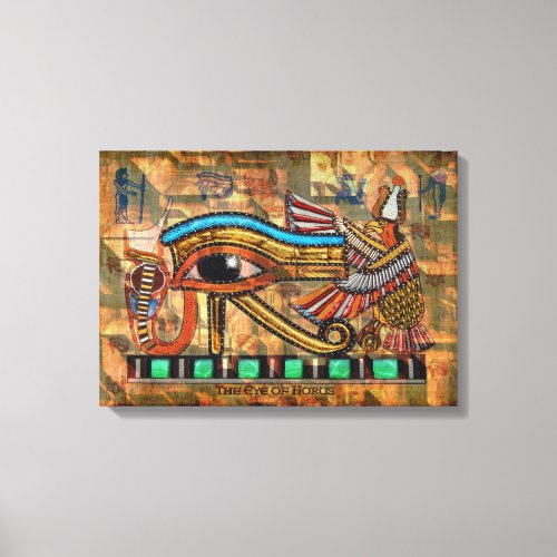 Wadjet _ Eye of Horus on Faux Papyrus Print