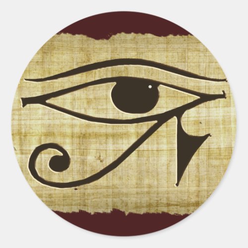 WADJET EYE OF HORUS on Papyrus Gifts Classic Round Sticker