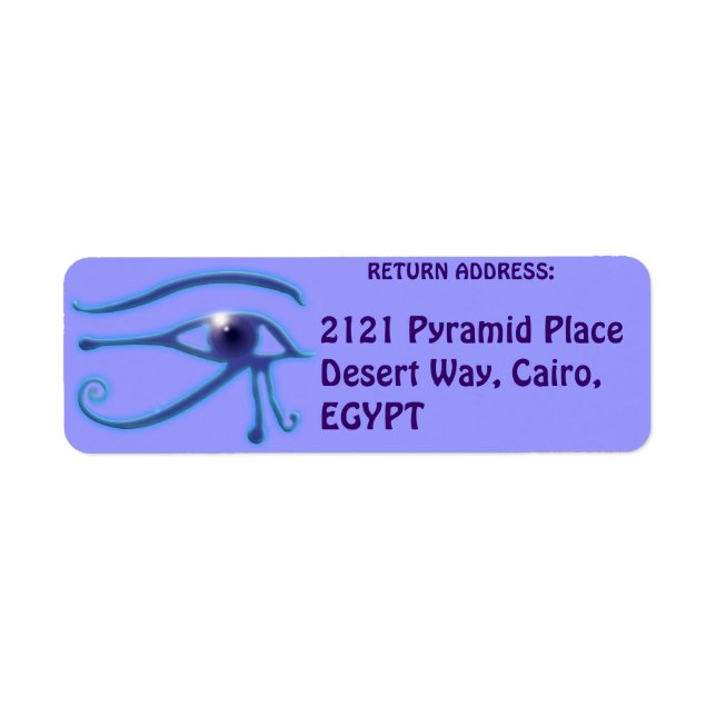 WADJET, EYE OF HORUS Return Address Labels (Front)