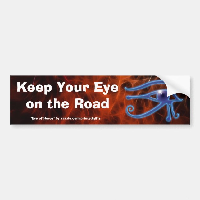 WADJET EYE OF HORUS Road Safety Bumper Sticker (Front)