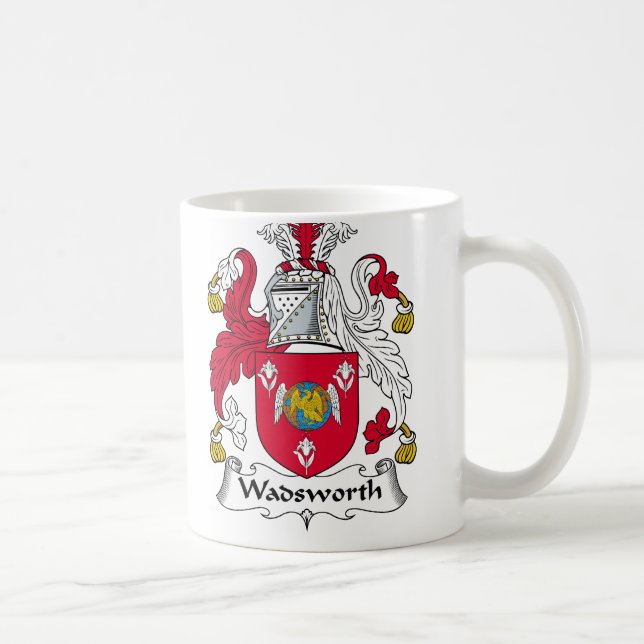 Wadsworth Family Crest Coffee Mug (Right)
