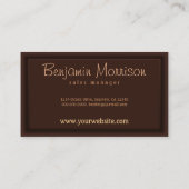 Wafer Thin Chocolate Confectionery Business Cards (Back)