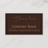 Wafer Thin Chocolate Confectionery Business Cards (Front)