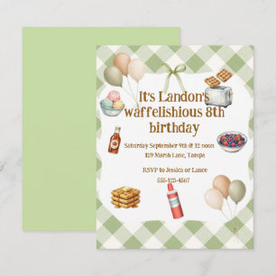 Waffle Birthday Party DIGITAL DOWNLOAD INVITATION