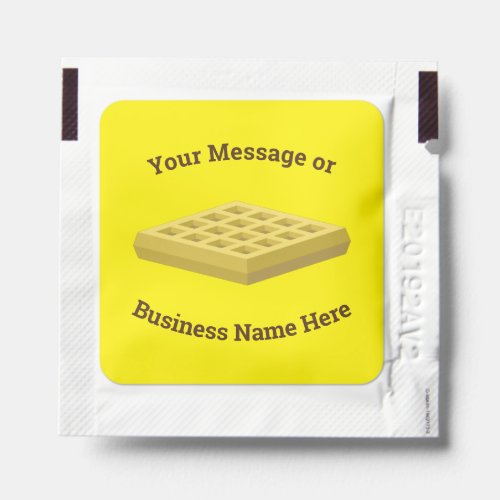 Waffle Breakfast Restaurant Business Logo Name Hand Sanitizer Packet