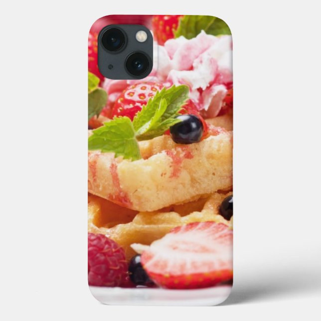 Waffle cake with fresh berry fruit Case-Mate iPhone case (Back)