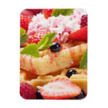 Waffle Cake With Fresh Berry Fruit Magnet at Zazzle