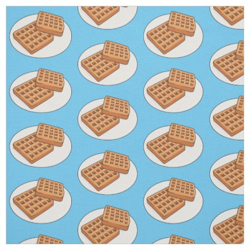 Waffle cartoon illustration fabric
