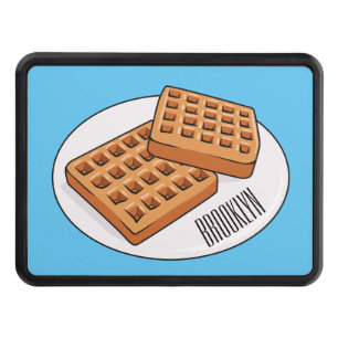 Waffle cartoon illustration  hitch cover