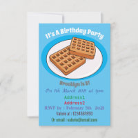 Waffle cartoon illustration