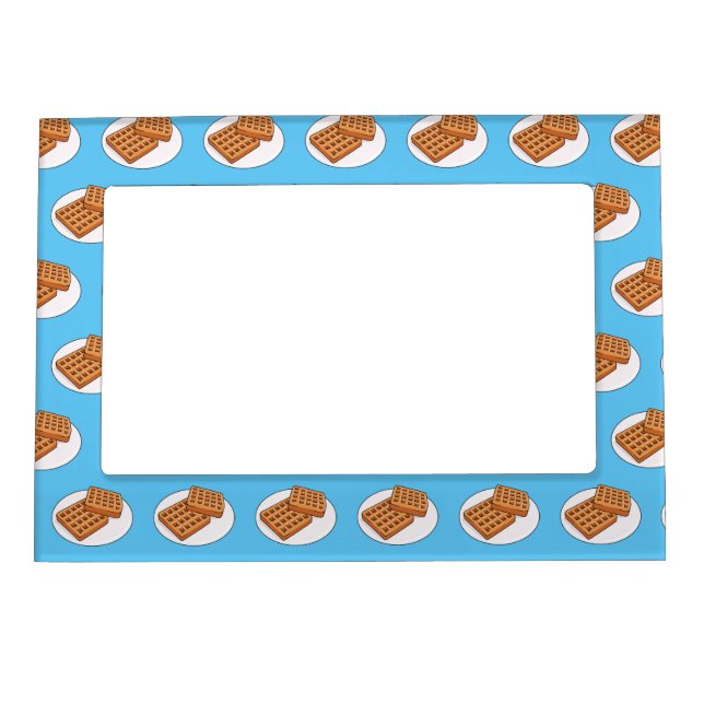 Waffle cartoon illustration  magnetic frame (Front)