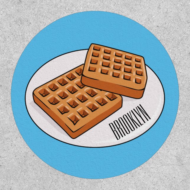 Waffle cartoon illustration  patch (Front)