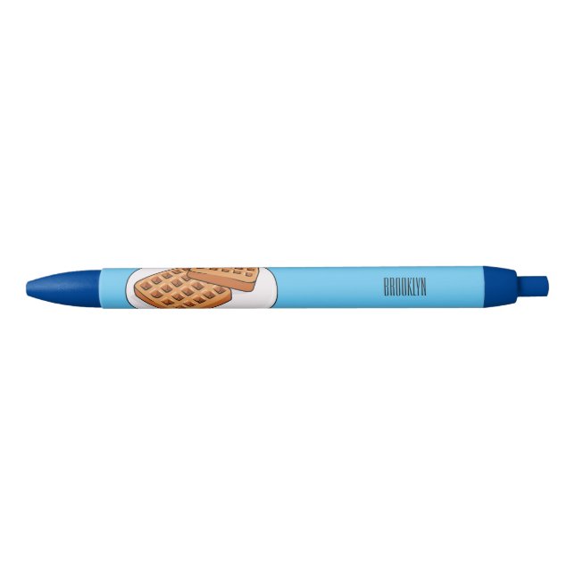 Waffle cartoon illustration  pen (Front)