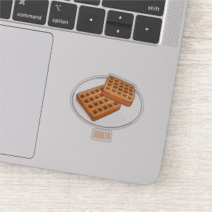 Waffle cartoon illustration sticker