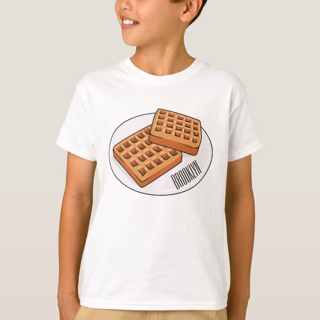 Waffle cartoon illustration  T-Shirt (Front)