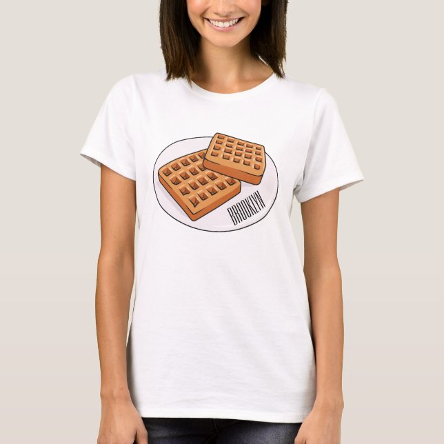 Waffle cartoon illustration  T-Shirt (Front)