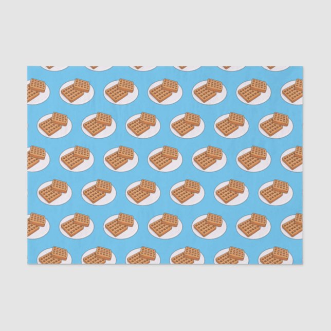 Waffle cartoon illustration  tissue paper (Front)