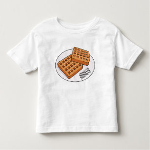 Waffle cartoon illustration toddler t-shirt