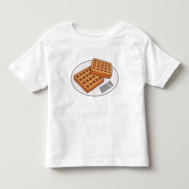 Waffle cartoon illustration  toddler t-shirt (Front)