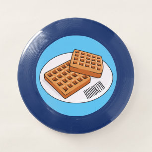 Waffle cartoon illustration Wham-O frisbee