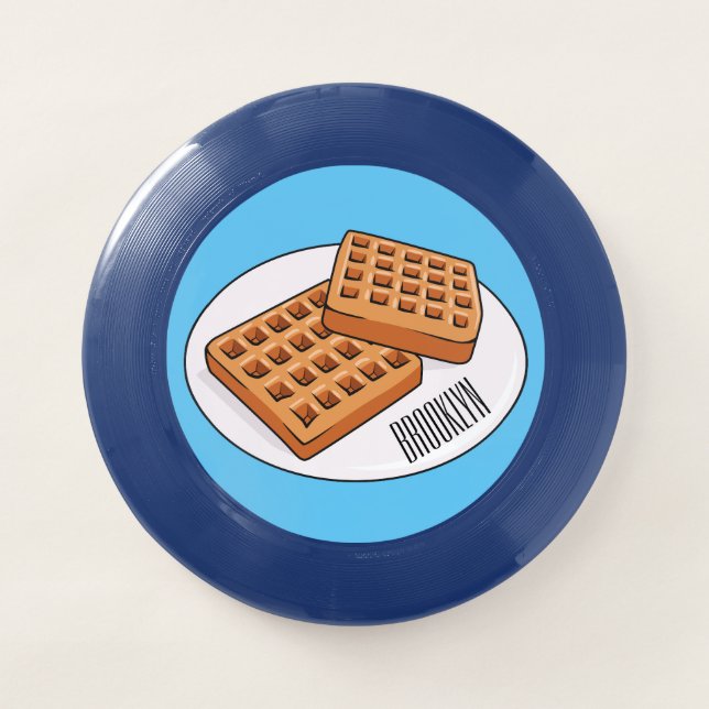 Waffle cartoon illustration  Wham-O frisbee (Front)
