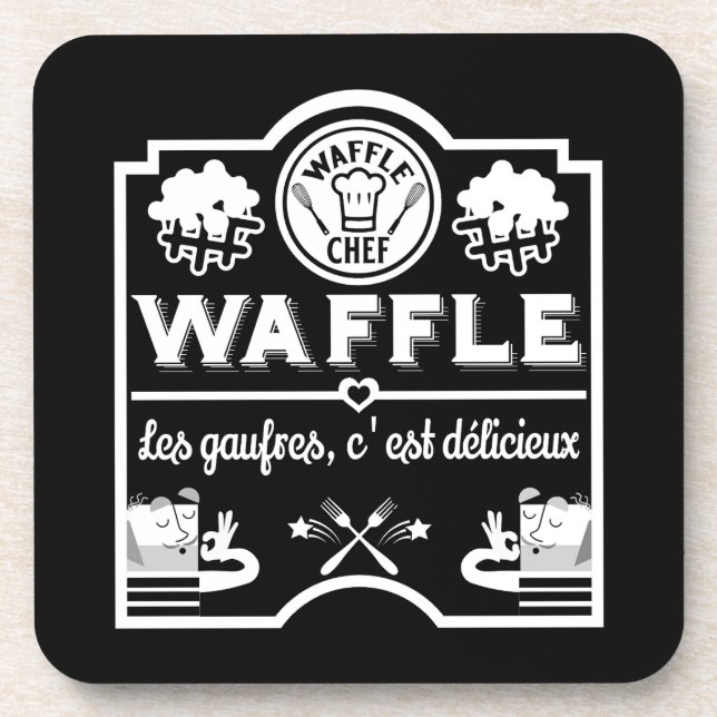 Waffle Chef Beverage Coaster (Front)