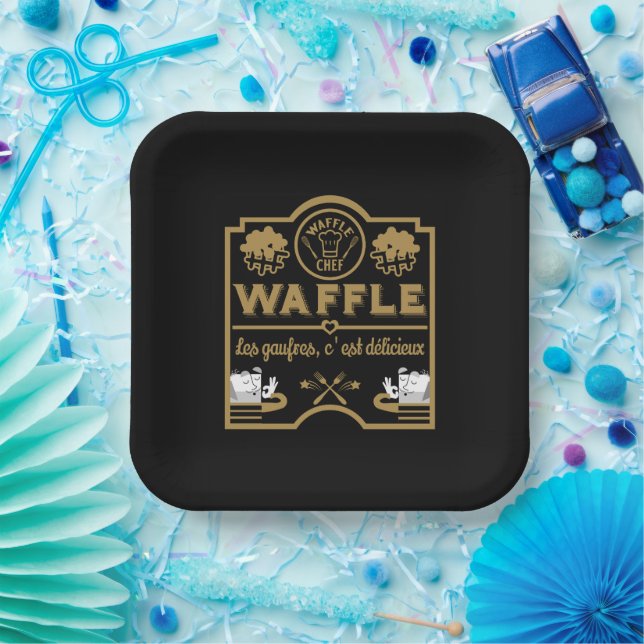 Waffle Chef Paper Plates (Party)