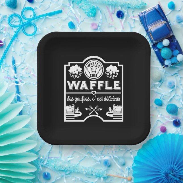 Waffle Chef Paper Plates (Party)