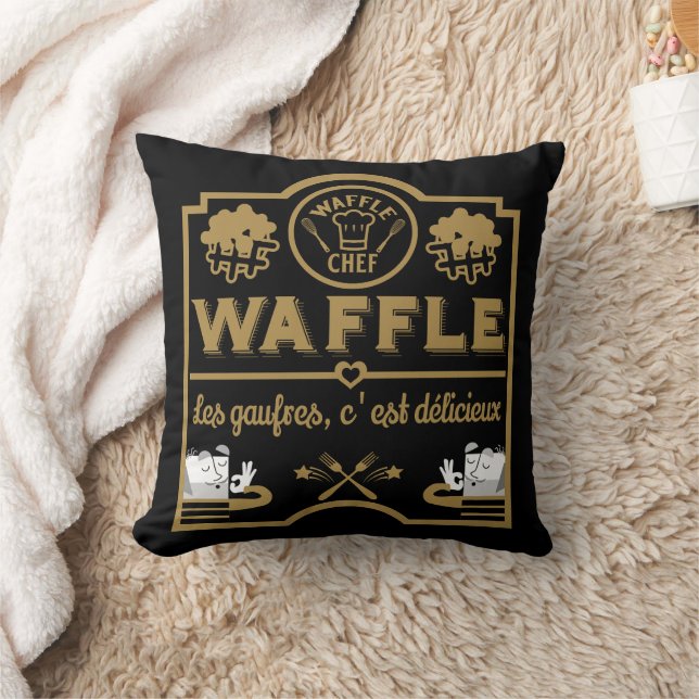 Waffle Chef Throw Pillow (Blanket)