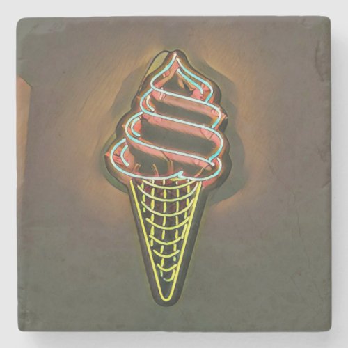 Waffle cone stone coaster