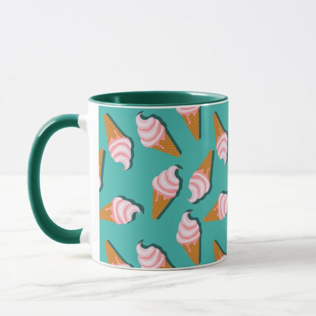 Waffle cones ice cream and frozen yogurt pattern c mug (Left)