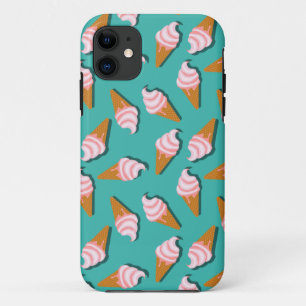 Waffle cones ice cream and frozen yogurt pattern iPhone 11 case