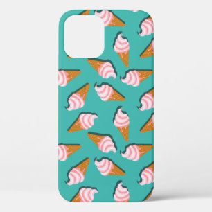 Waffle cones ice cream and frozen yogurt pattern iPhone 12 case
